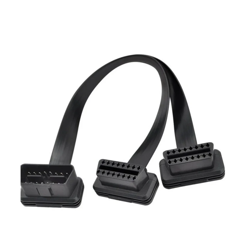 16 Pin OBD2 OBDII Splitter Extension Cable Male to Dual Female